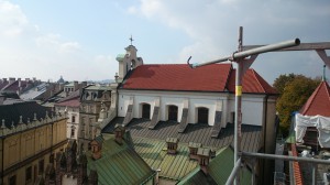 Widok na Kraków z murów obronnych Krakowa