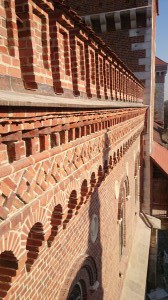 Fragment murów przy Bramie Floriańskiej w Krakowie